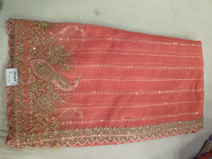 SKU RF 129 RAJ FASHION NEW TISSUE HANDWORK WITH CIDDING WORK