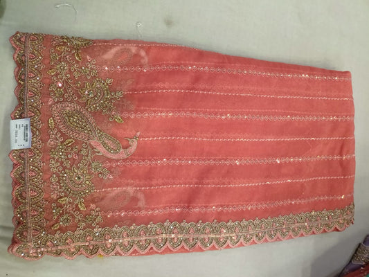 SKU RF 129 RAJ FASHION NEW TISSUE HANDWORK WITH CIDDING WORK