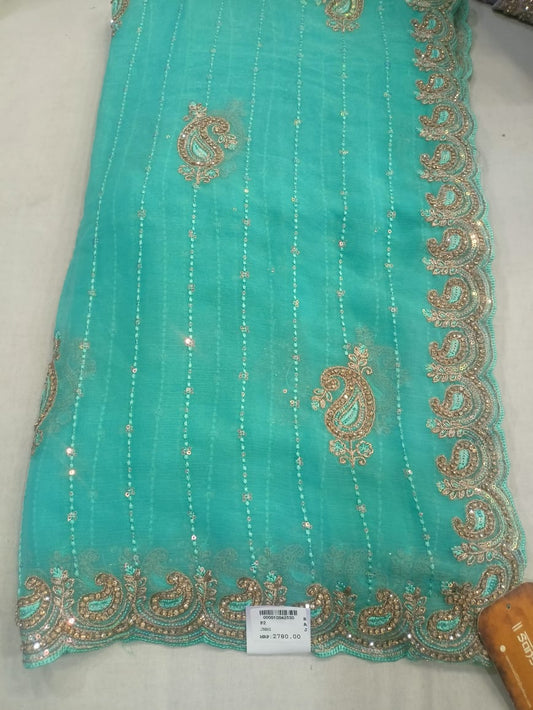 SKU ;RF126 RAJ FASHION ORGANZA TISSUE SAREE SEQUENSE SAREE