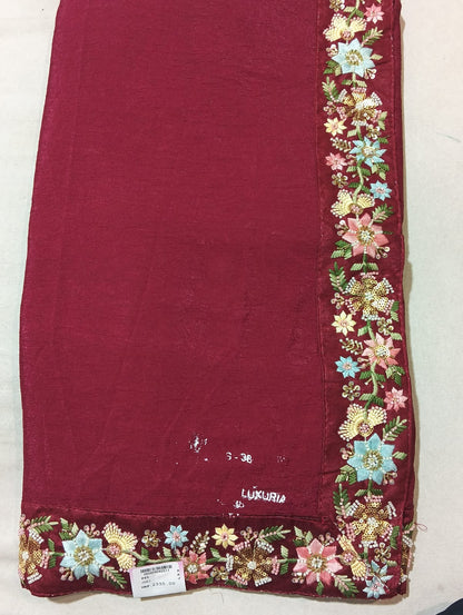 SKU : RF150       RAJ FASHION HANDWORK BORDER SILK FABRIC PREMIUM SAREE