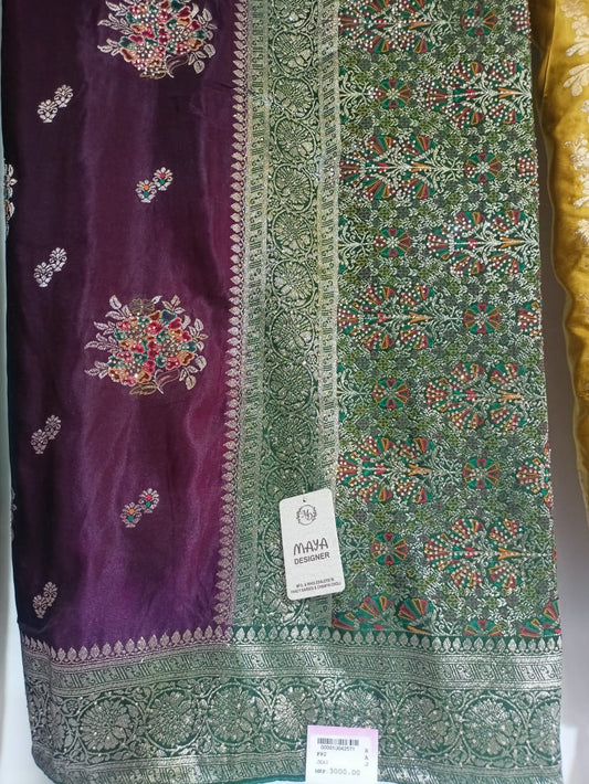 SKU; RF181  RAJ FASHION  PURE SILK BANRASI MODAL NEW FABRIC