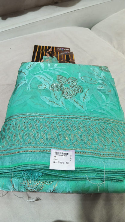 SKU ;RF241 RAJ FASHION ORGANZA BARASO DIGITAL PRINT PREMIUM SAREE