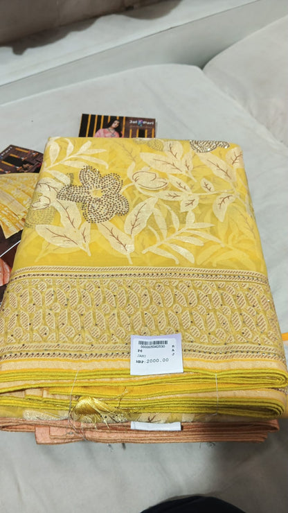 SKU ;RF241 RAJ FASHION ORGANZA BARASO DIGITAL PRINT PREMIUM SAREE