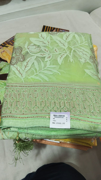 SKU ;RF241 RAJ FASHION ORGANZA BARASO DIGITAL PRINT PREMIUM SAREE