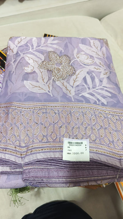 SKU ;RF241 RAJ FASHION ORGANZA BARASO DIGITAL PRINT PREMIUM SAREE