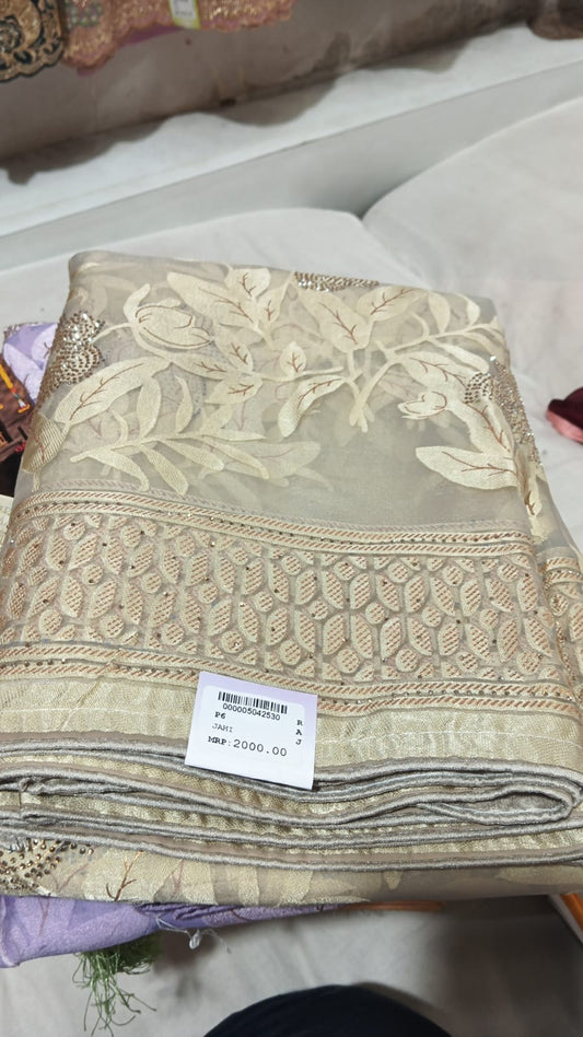 SKU ;RF241 RAJ FASHION ORGANZA BARASO DIGITAL PRINT PREMIUM SAREE