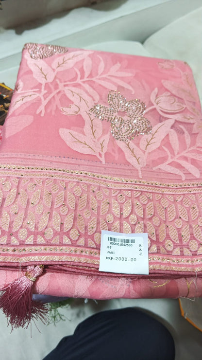 SKU ;RF241 RAJ FASHION ORGANZA BARASO DIGITAL PRINT PREMIUM SAREE