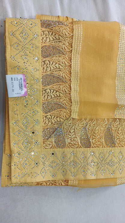 SKU ;RF211 RAJ FASHION NEW TREDDING CHIFFON WITH DAIMOND SAREE