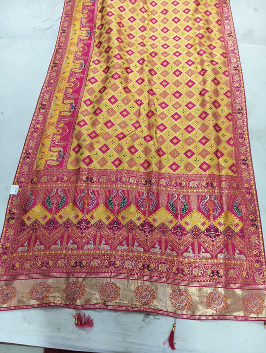 SKU RF249 RAJ FASHION PURE PASMINA SILK WITH PALLU SIROSKI DAIMOND