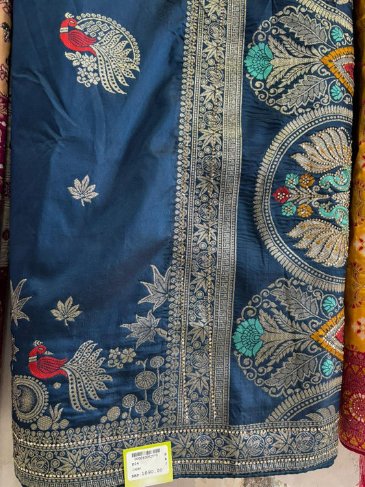 SKU; RF338 RAJ FASHION KALAMKARI SAREE NEW ARTICLE PREMIUM SAREE