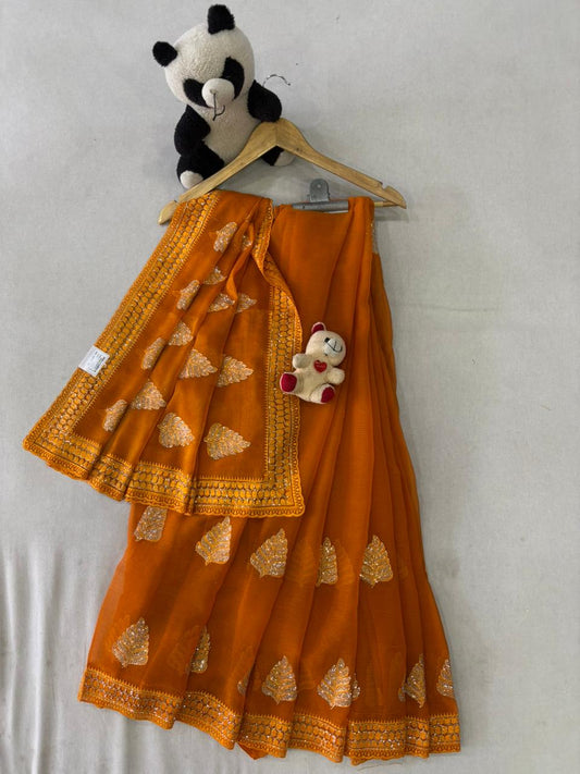 SKU; RF290 RAJ FASHION HALDI CEREMONY SPECIAL SAREE PREMIUM