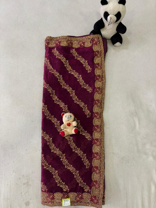 SKU; RF288 RAJ FASHION DULAHAN SPECIAL SAREE GOLDAN WORK PREMIUM