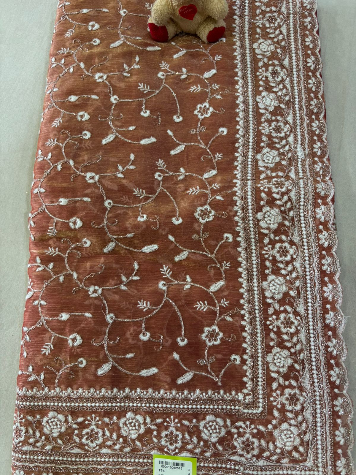SKU; RF330 RAJ FASHION ORGANZA SAREE ZARDOSI WORK PREMIUM SAREE