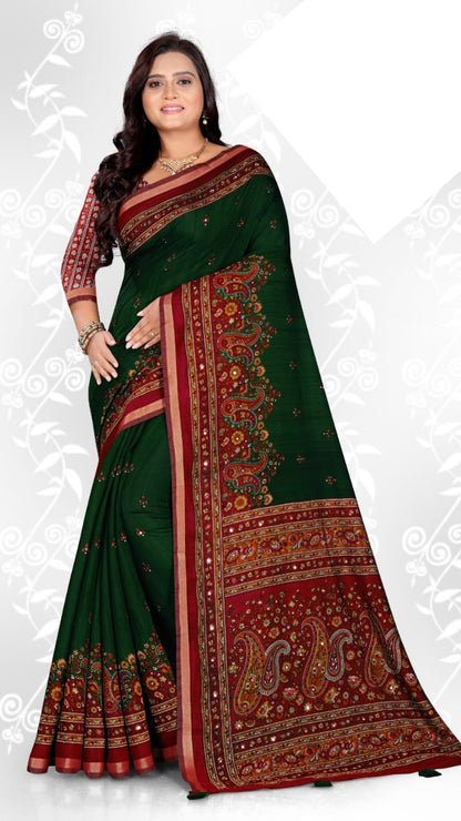 SKU ;RF364 RAJ FASHION COTTAN SAREE WITH MIRRAR WORK MISHIKA 27008