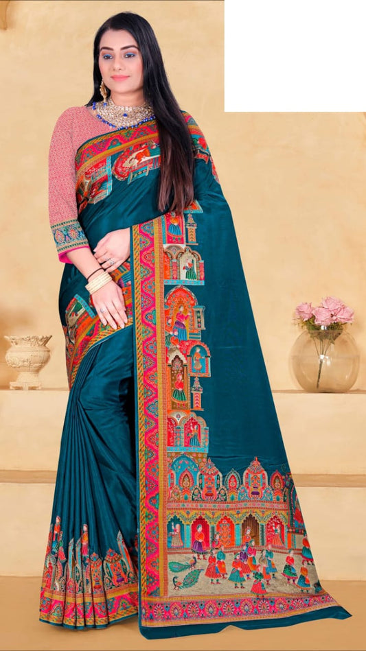 SKU; RF346 RAJ FASHION PURE PASMINA SAREE BSP24101 SOFT MATIRIYAL