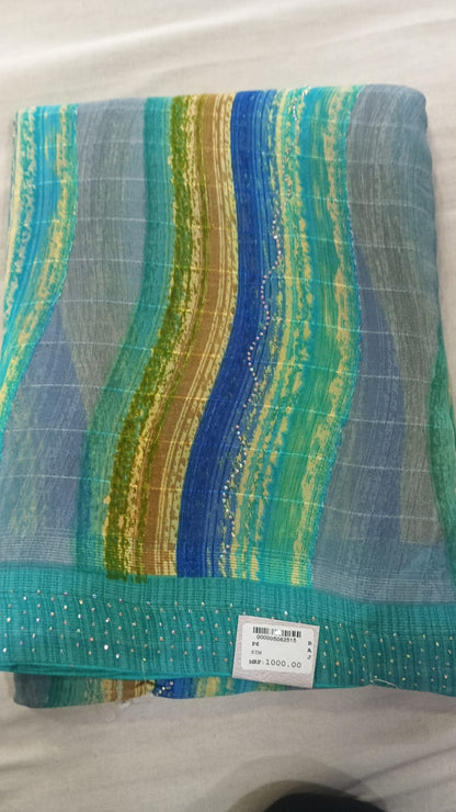 SKU; RF384 RAJ FASHION  CHIFFON SAREE LEHARIYA STYLE