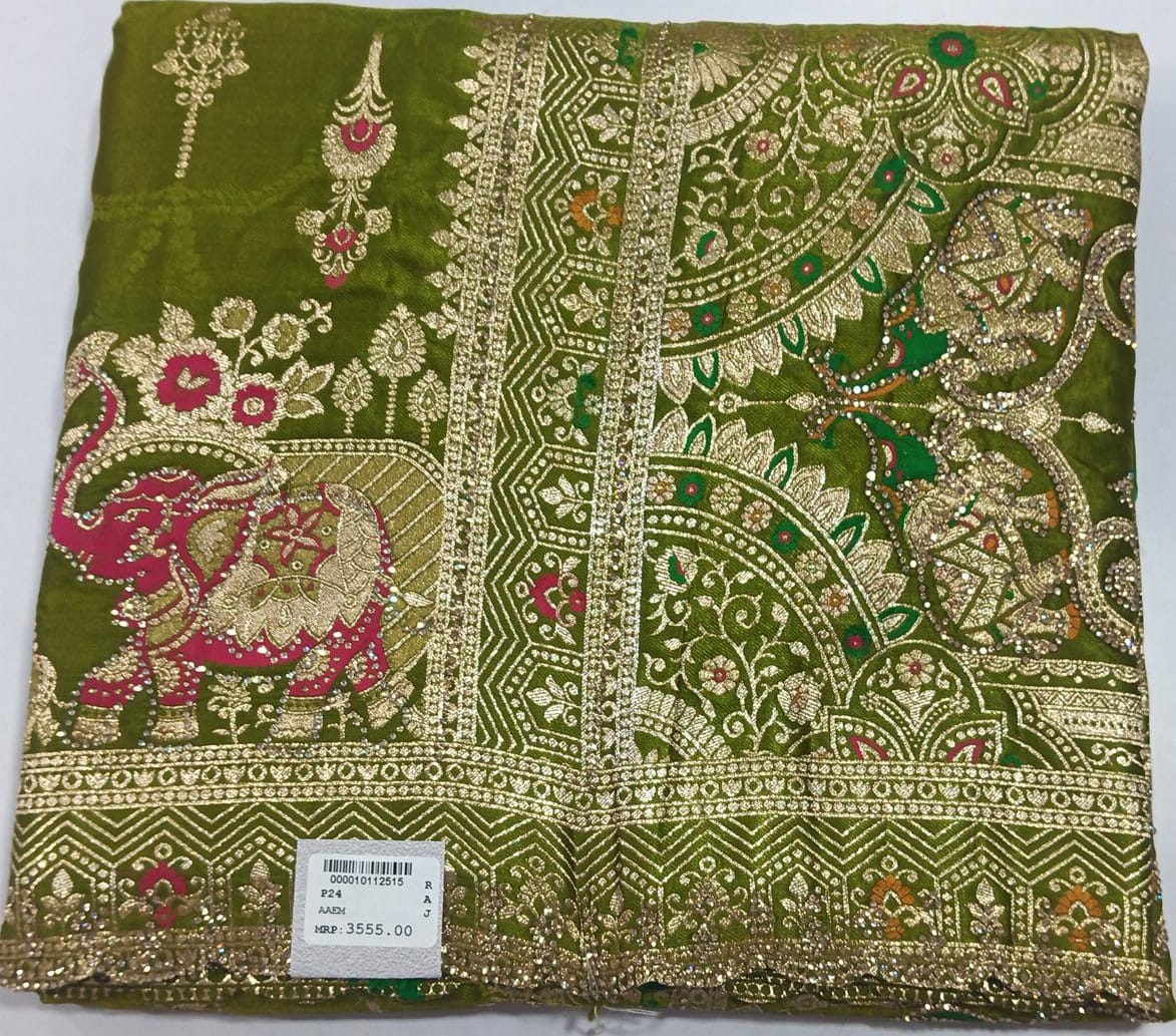 SKU ;RF27 RAJ FASHION CUT BORDER SILK SAREE BANARASI