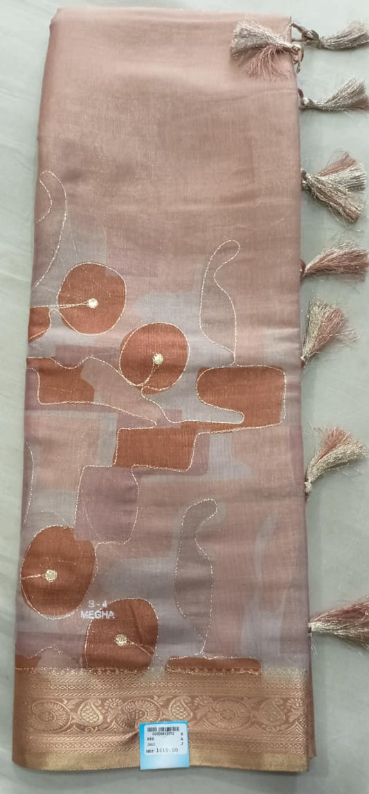 SKU; RF52 RAJ FASHION ORGENZA SAREE DIGITAL PRINT AARI WORK