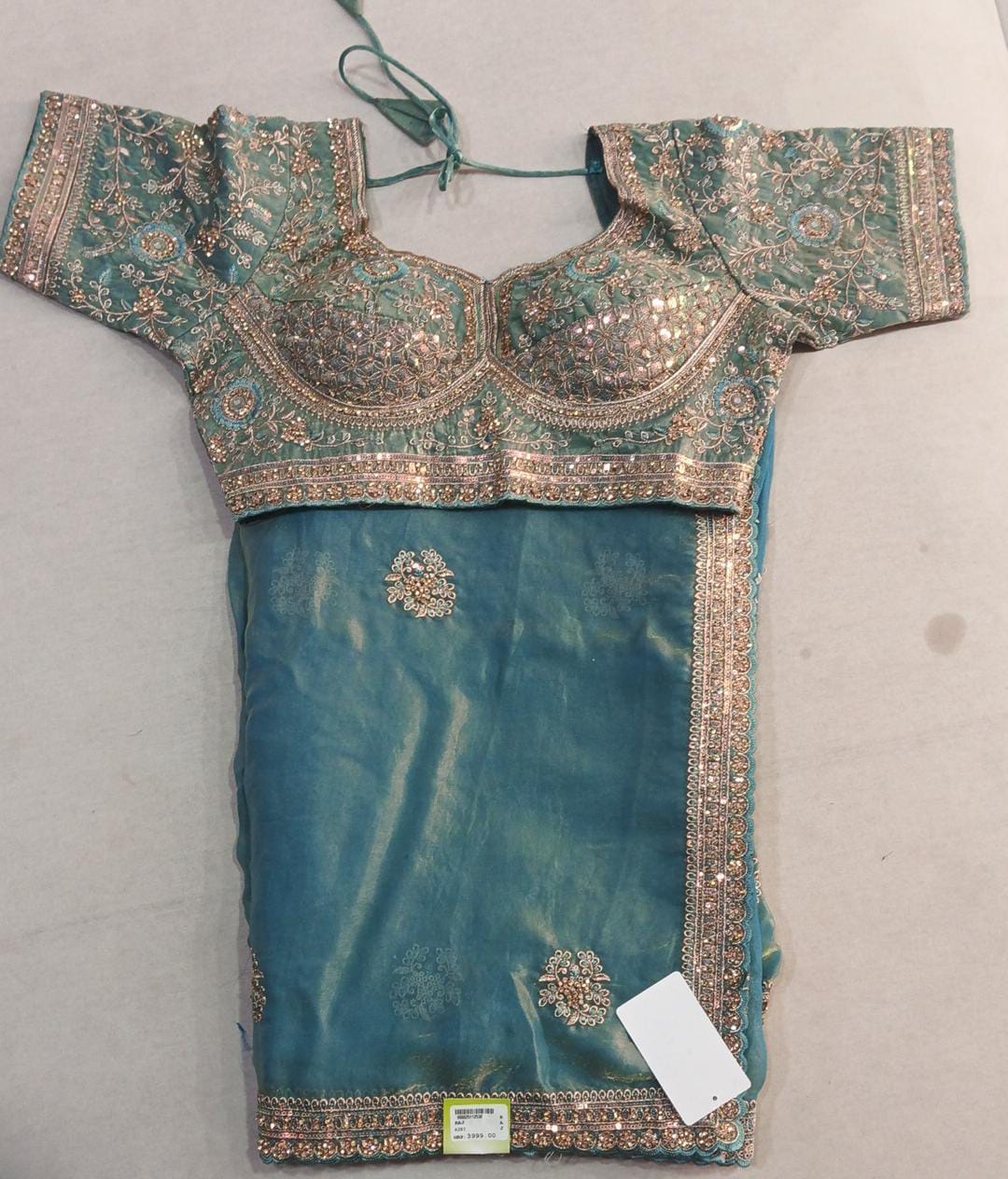 SKU; RF63 RAJ FASHION FANCYSAREE READY BLOUSE TRADITIONAL SAREE