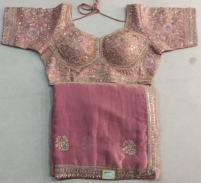 SKU; RF65 RAJ FASHION TRADITIONAL SAREE READY BLOUSE JIMMY CHO