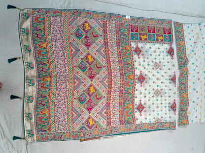 SKU ;RF17 RAJ FASHION NEW AJRAKH PATTAN GUJRATI MODAL SAREE