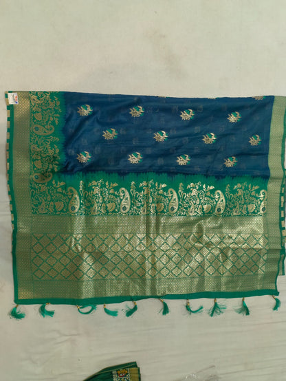 SKU; RF101 RAJ FASHION KALAMKARI PRINT PURE SILK GUJRATI PATTAN SAREE