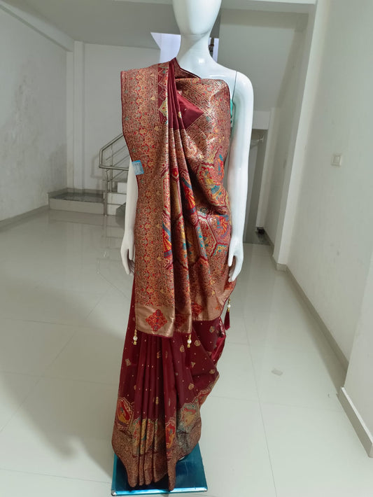 SKU; RF101 RAJ FASHION KALAMKARI PRINT PURE SILK GUJRATI PATTAN SAREE
