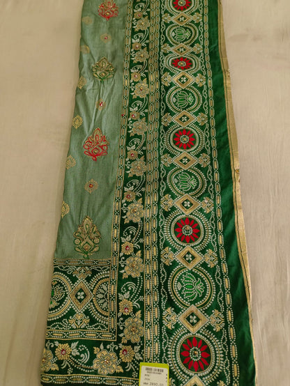 SKU;RF25 RAJ FASHION PASMINA PATTOLA HANDWORK PALLU SILK SAREE