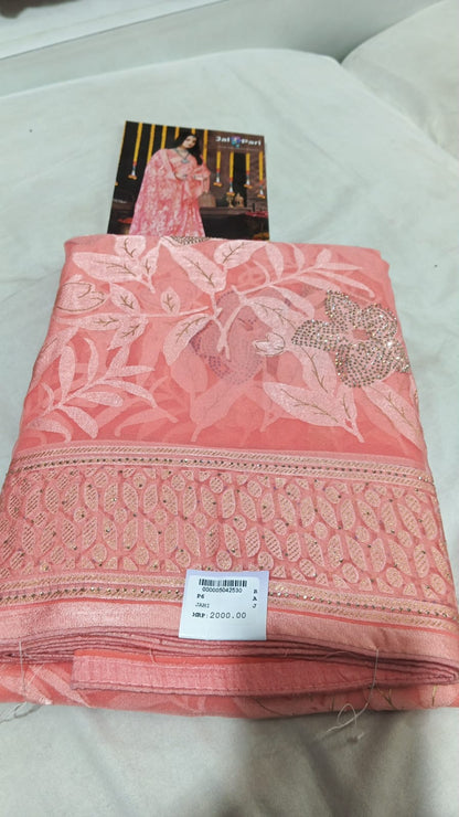 SKU ;RF241 RAJ FASHION ORGANZA BARASO DIGITAL PRINT PREMIUM SAREE