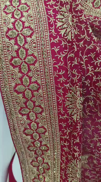 SKU RF 2871 RAJ FASHION  NEW HAND MADE WORK DULHAN SAREE TRADITIONAL